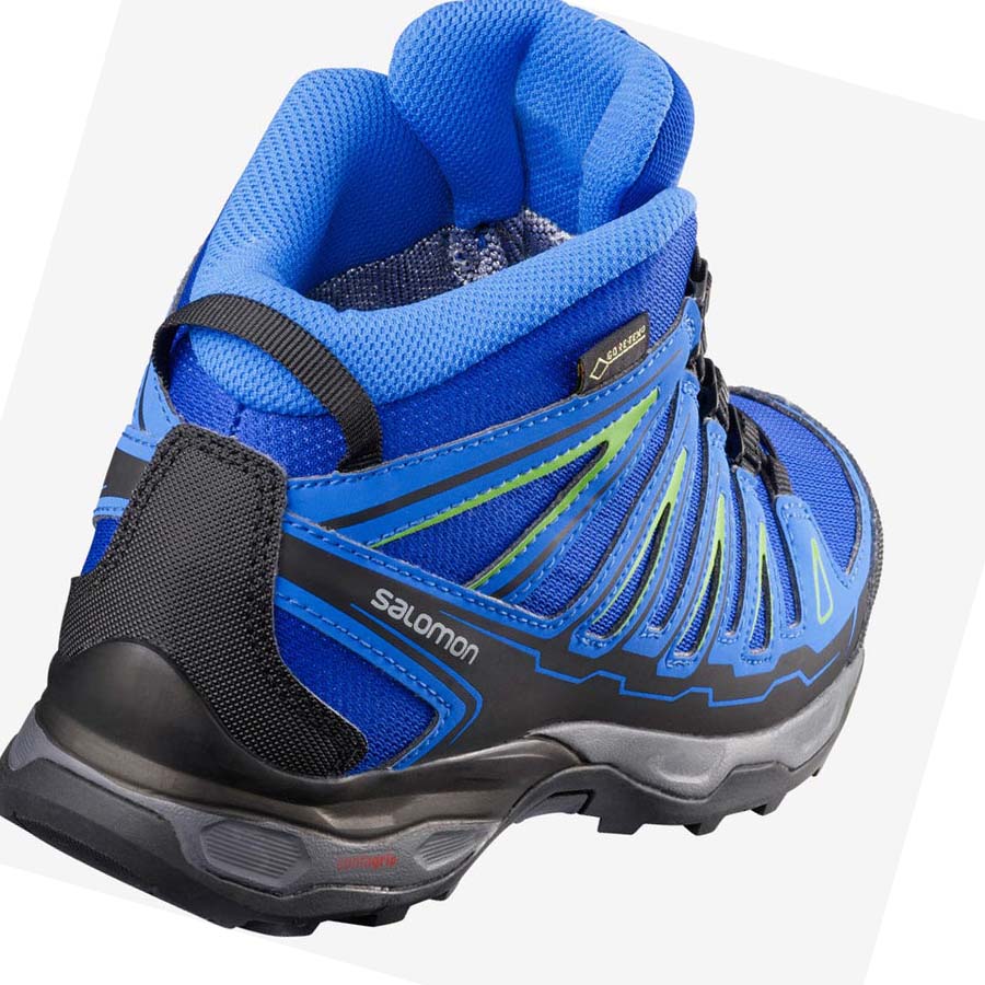 Tenis Senderismo Salomon X-ULTRA MID GORE-TEX GTX J Niños Azules | MX 2034CTV